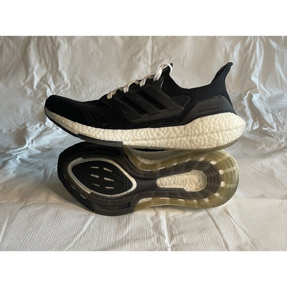 Men\'s Adidas UltraBoost 21 Core Black Size 10 FY0378 Core Black/Grey Four main image 7
